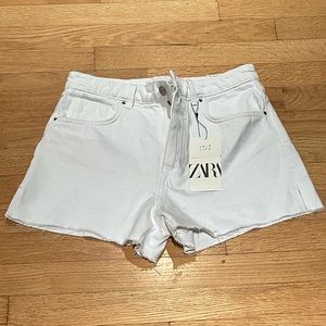 Zara White Jean Shorts